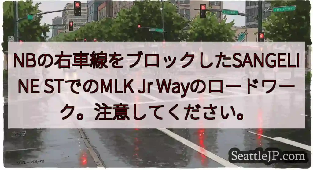 NBの右車線をブロックしたSANGELINE STでのMLK Jr