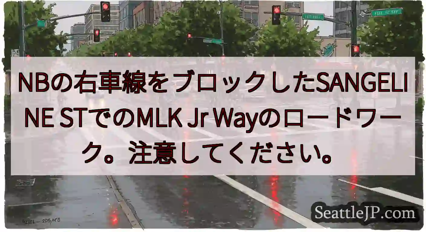 NBの右車線をブロックしたSANGELINE STでのMLK Jr