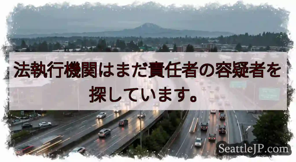 法執行機関はまだ責任者の容疑者を探しています。