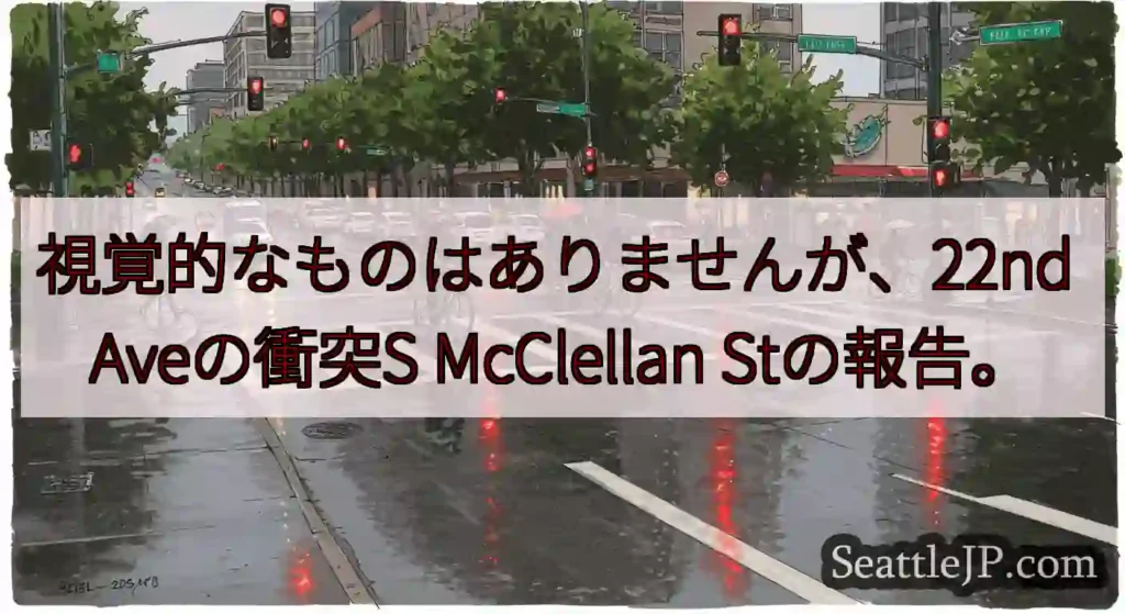 視覚的なものはありませんが、22nd Aveの衝突S McClellan Stの報告。