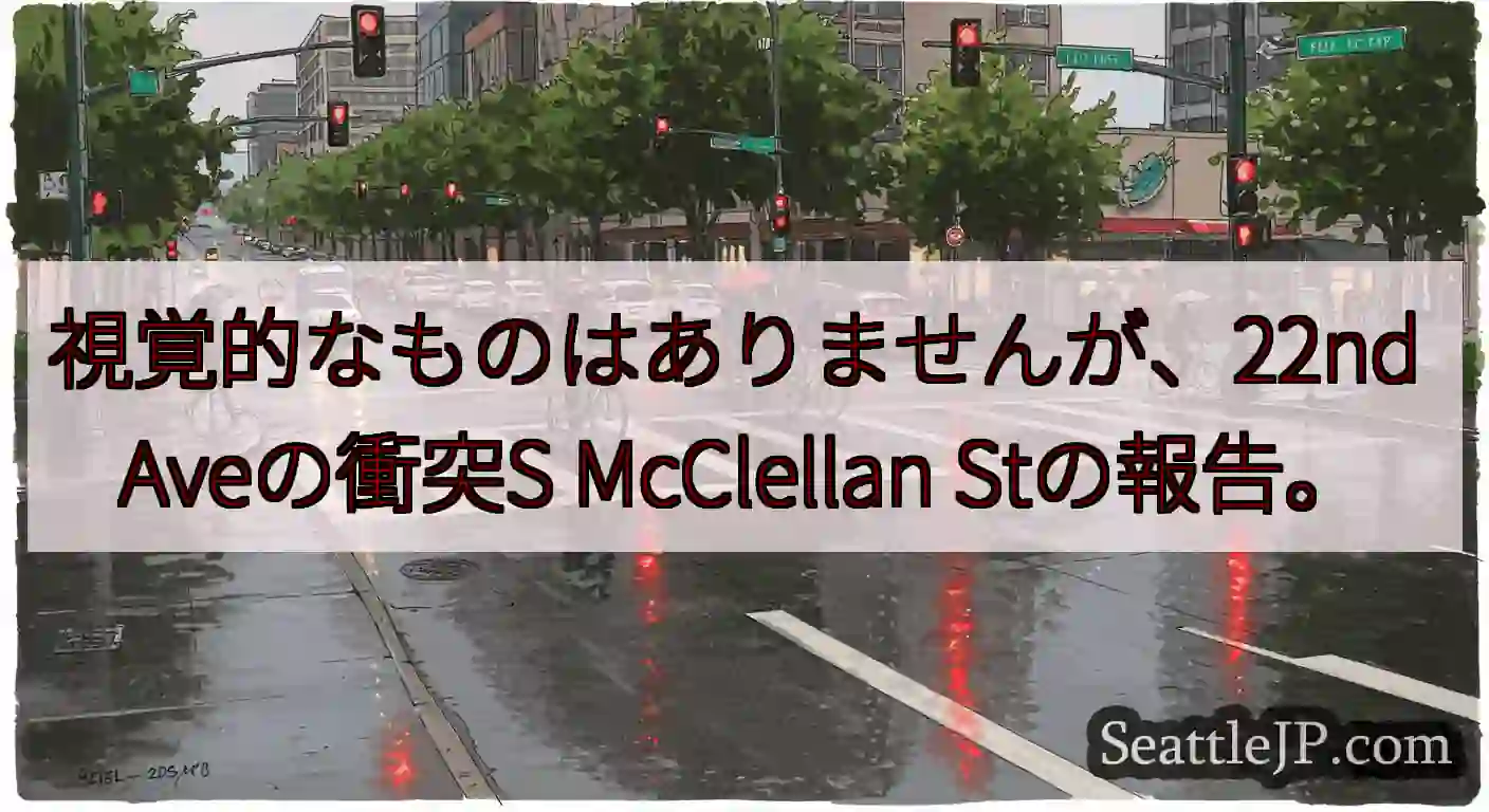 視覚的なものはありませんが、22nd Aveの衝突S McClellan Stの報告。
