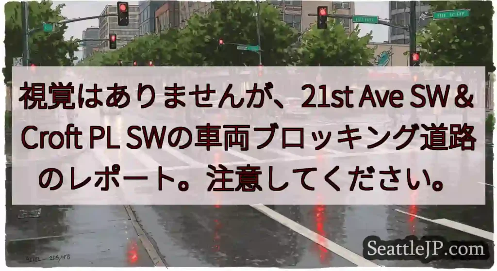 視覚はありませんが、21st Ave SW＆Croft PL