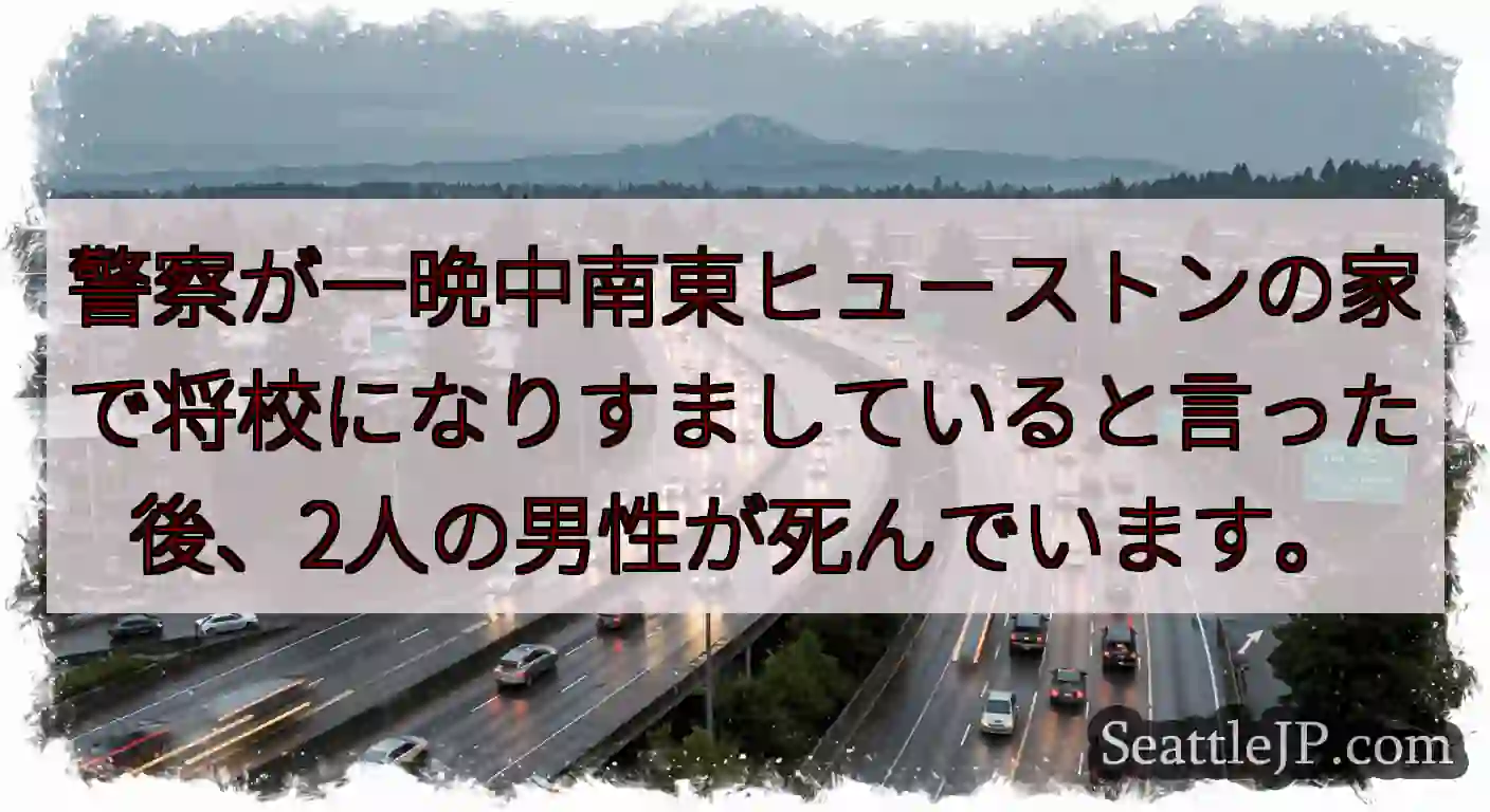 警察が一晩中南東ヒューストンの家で将校になりすましていると言った後、2人の男性が死んでいます。