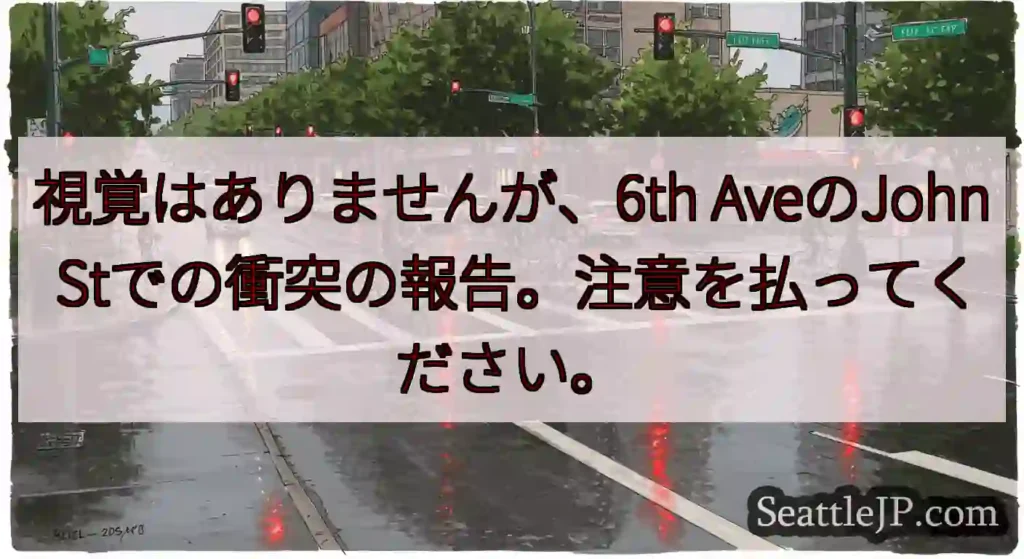 視覚はありませんが、6th AveのJohn Stでの衝突の報告。注意を払ってください。