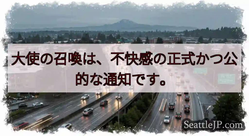 大使の召喚は、不快感の正式かつ公的な通知です。