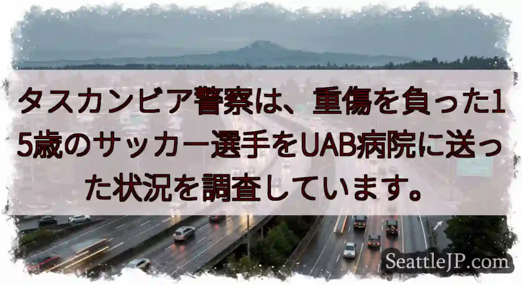 タスカンビア警察は、重傷を負った15歳のサッカー選手をUAB病院に送った状況を調査しています。