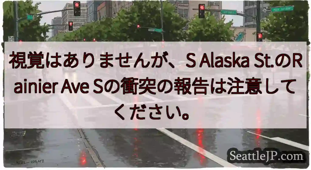 視覚はありませんが、S Alaska St.のRainier Ave