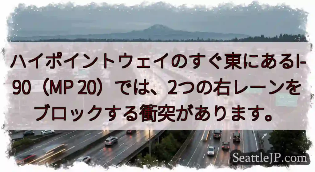 ハイポイントウェイのすぐ東にあるI-90（MP