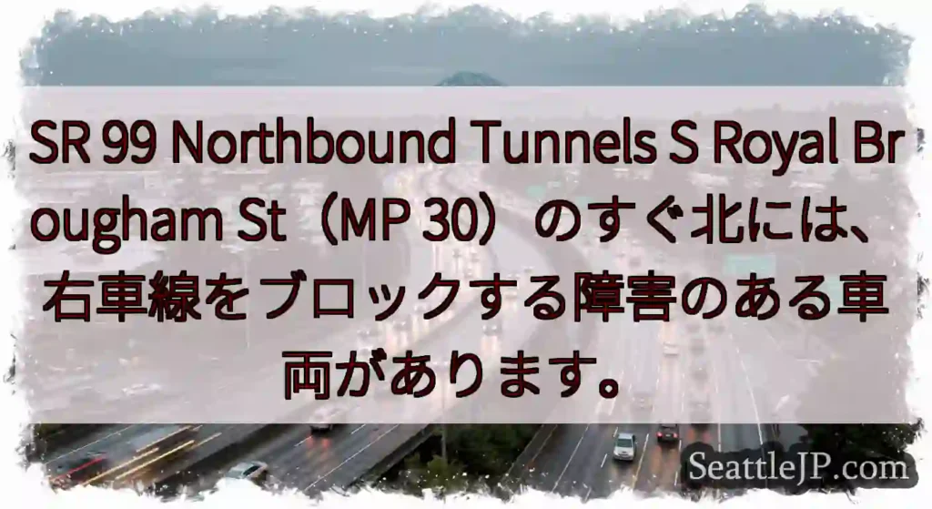 SR 99 Northbound Tunnels S Royal Brougham St（MP
