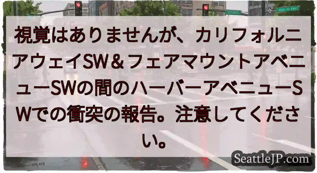 視覚はありませんが、カリフォルニアウェイSW＆フェアマウントアベニューSWの間のハーバーアベニューS