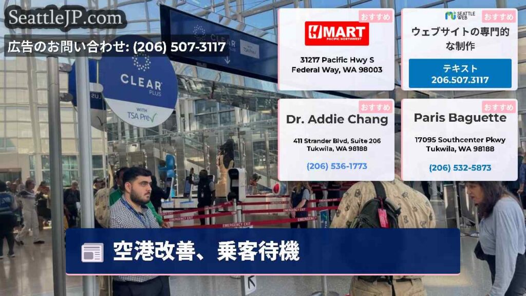 空港改善、乗客待機