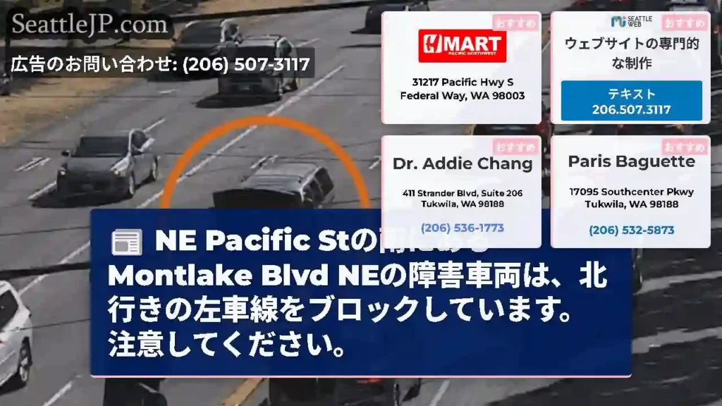NE Pacific Stの南にあるMontlake Blvd