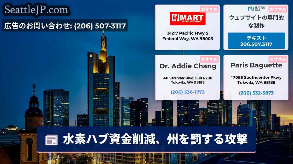 水素ハブ資金削減、州を罰する攻撃