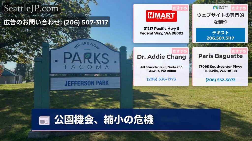 公園機会、縮小の危機