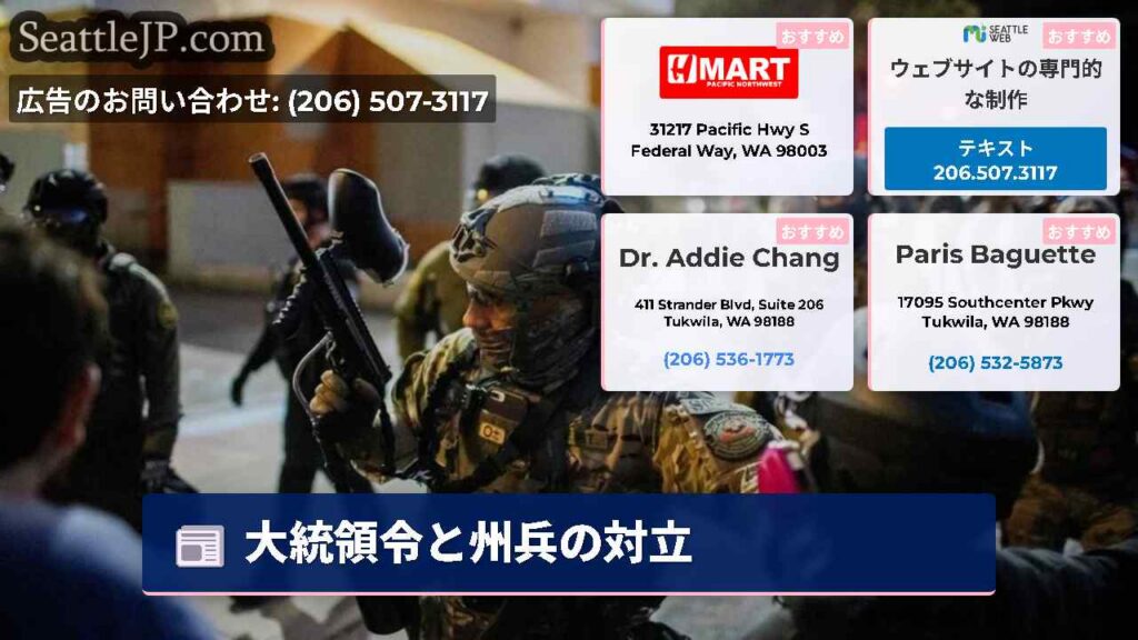 大統領令と州兵の対立