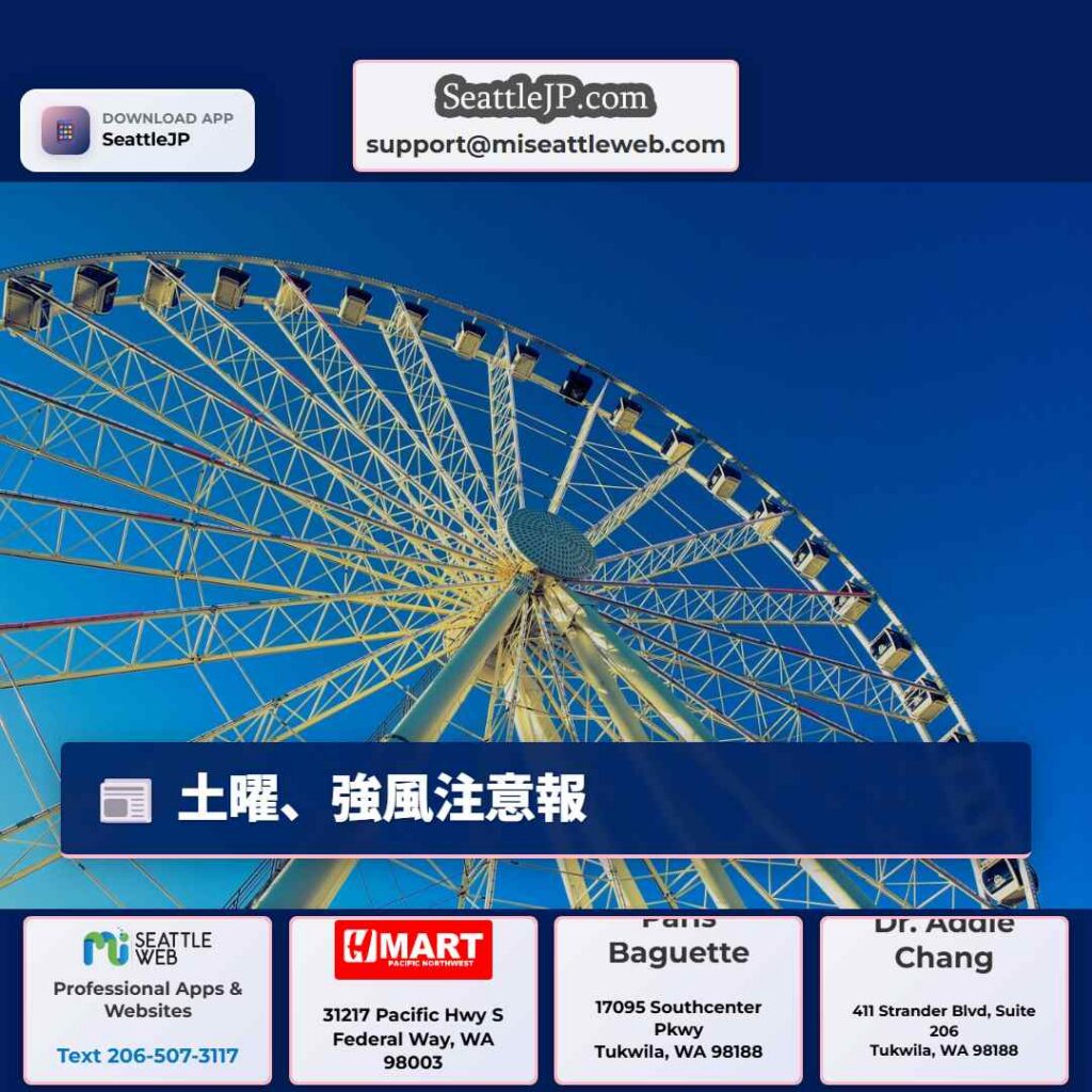 土曜、強風注意報