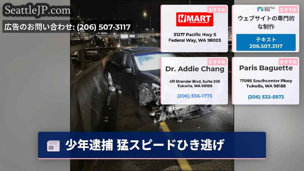 少年逮捕 猛スピードひき逃げ