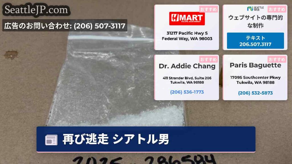 再び逃走 シアトル男