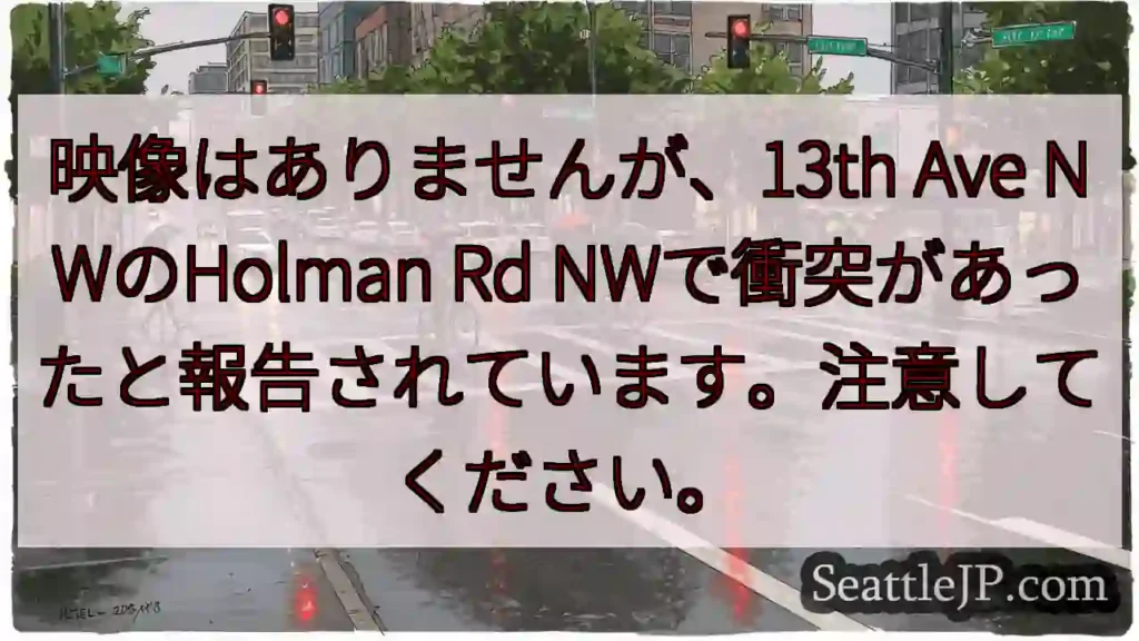 映像はありませんが、13th Ave NWのHolman Rd