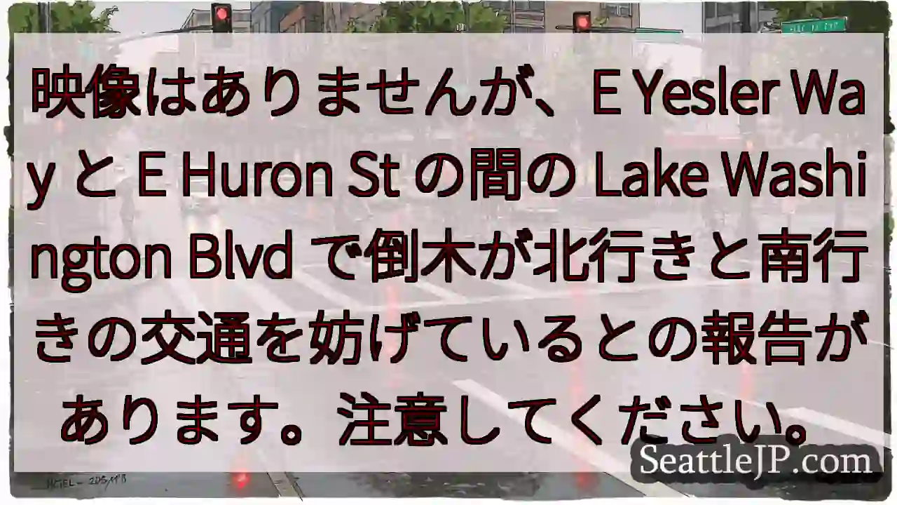 映像はありませんが、E Yesler Way と E Huron St の間の Lake