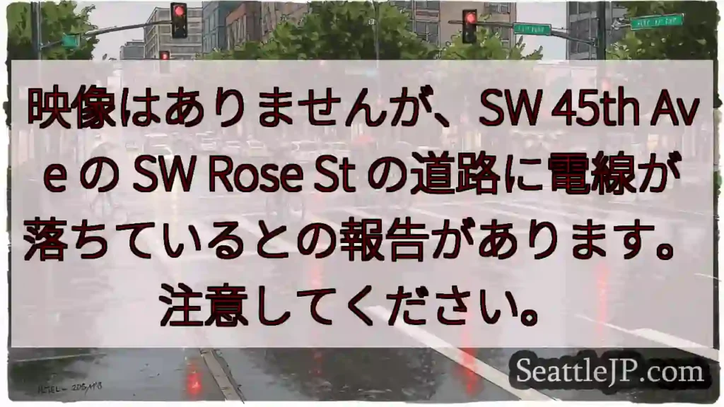 映像はありませんが、SW 45th Ave の SW Rose St