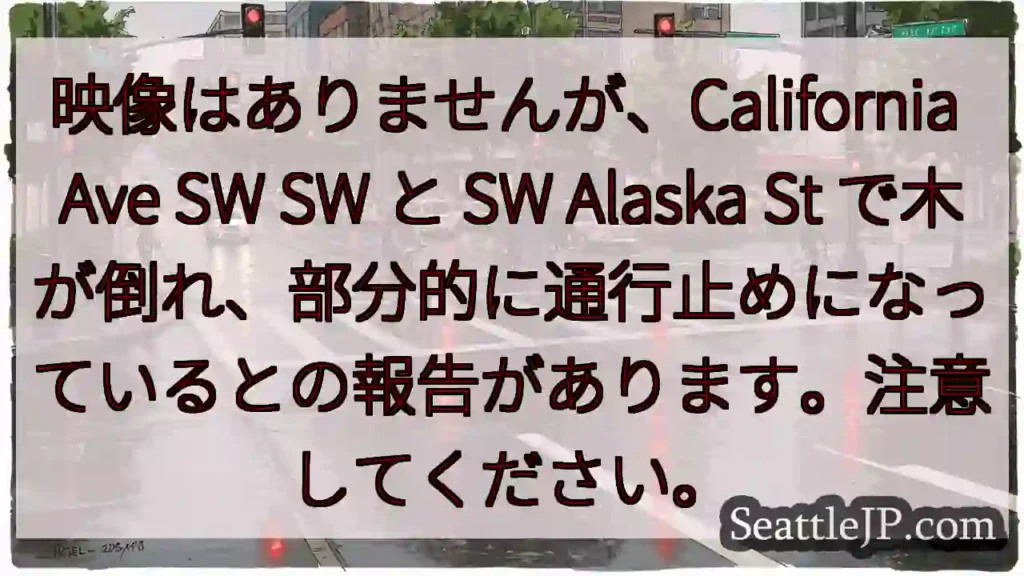 映像はありませんが、California Ave SW SW と SW Alaska St