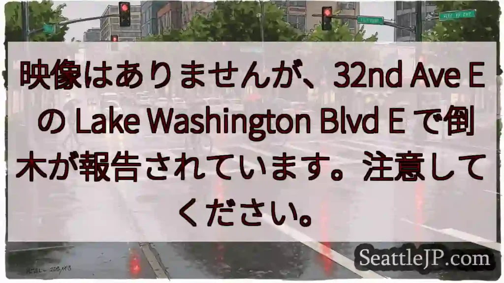 映像はありませんが、32nd Ave E の Lake Washington Blvd E