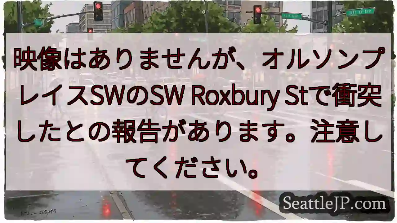 映像はありませんが、オルソンプレイスSWのSW Roxbury