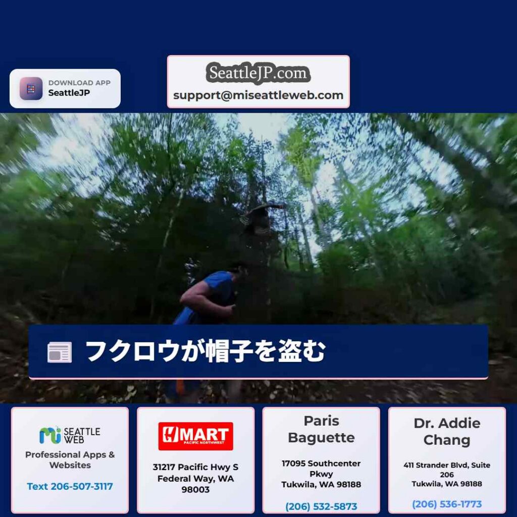 フクロウが帽子を盗む