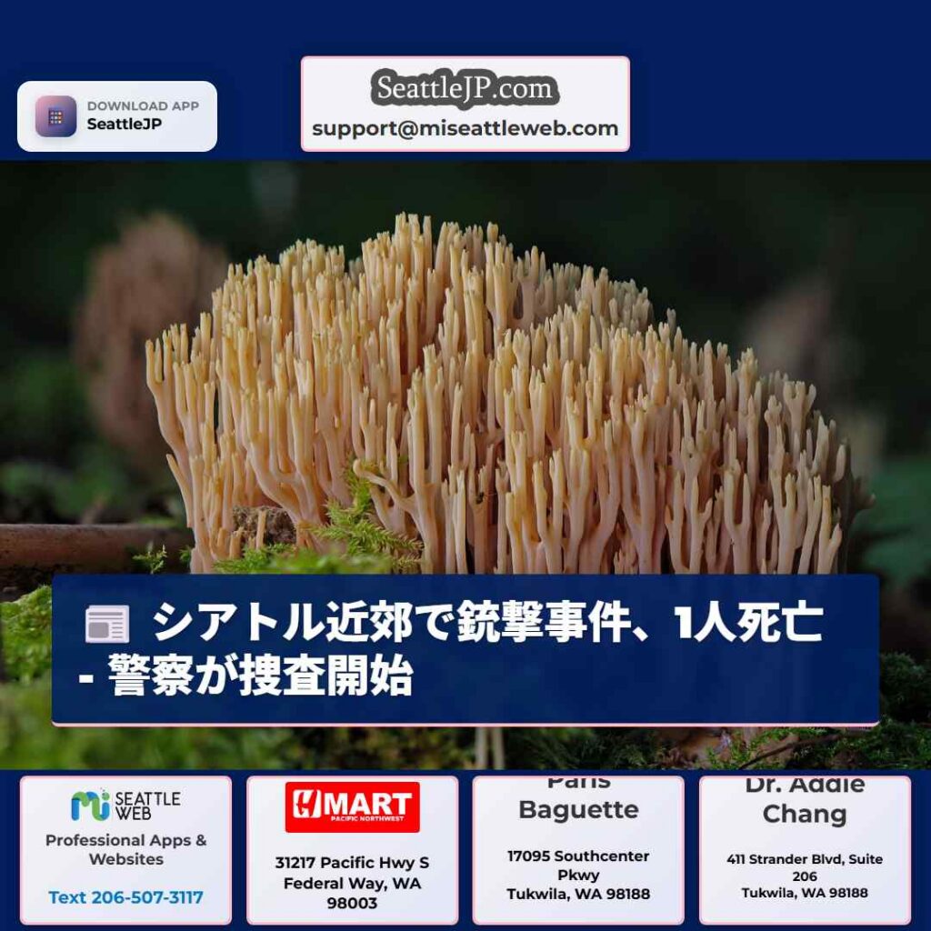 シアトル近郊で銃撃事件、1人死亡 - 警察が捜査開始