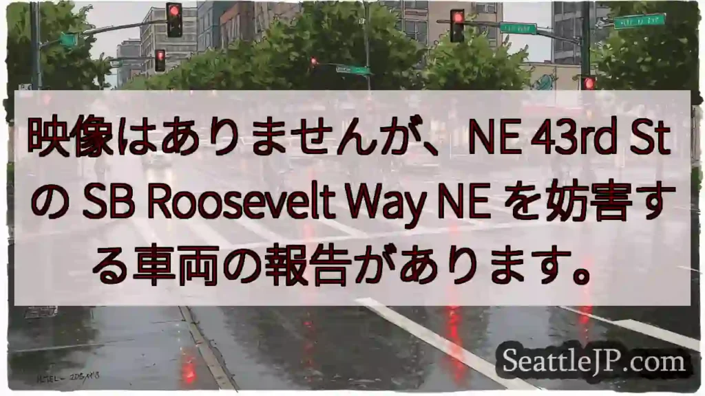 映像はありませんが、NE 43rd St の SB Roosevelt Way NE