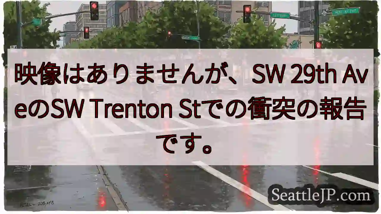 映像はありませんが、SW 29th AveのSW Trenton Stでの衝突の報告です。