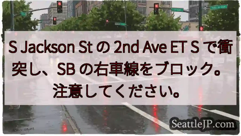 S Jackson St の 2nd Ave ET S で衝突し、SB
