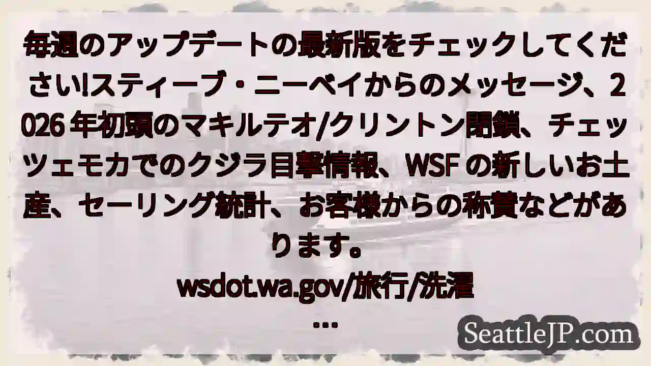 毎週のアップデートの最新版をチェックしてください!スティーブ・ニーベイからのメッセージ、2026 1 毎週のアップデートの最新版をチェックしてください!スティーブ・ニーベイからのメッセージ、2026