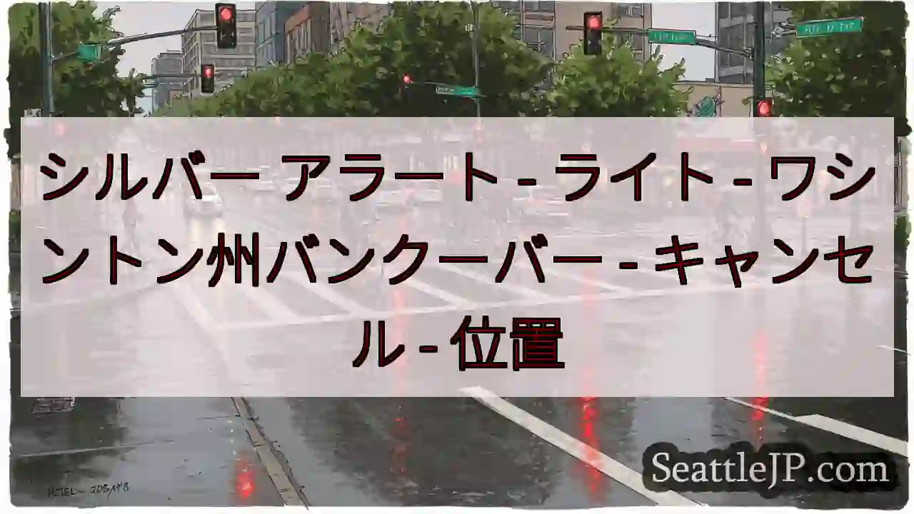 シルバー アラート - ライト - ワシントン州バンクーバー - キャンセル - 位置