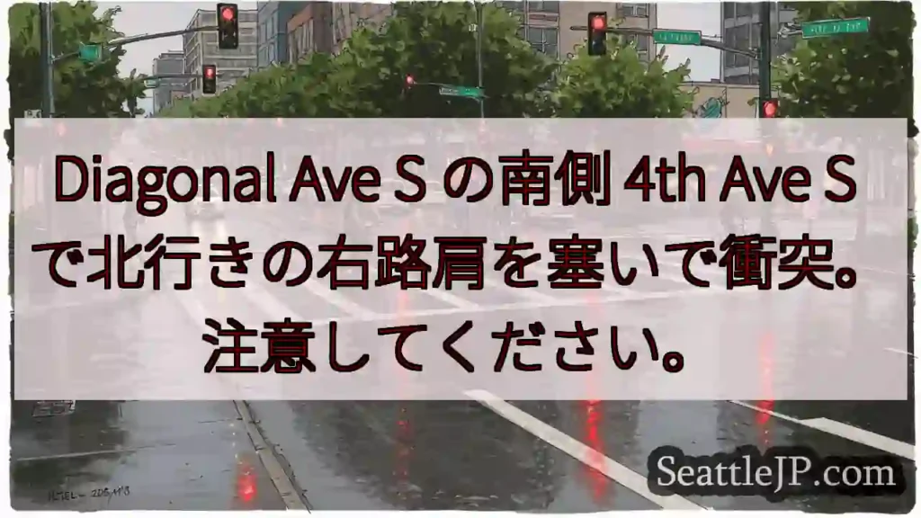 Diagonal Ave S の南側 4th Ave S