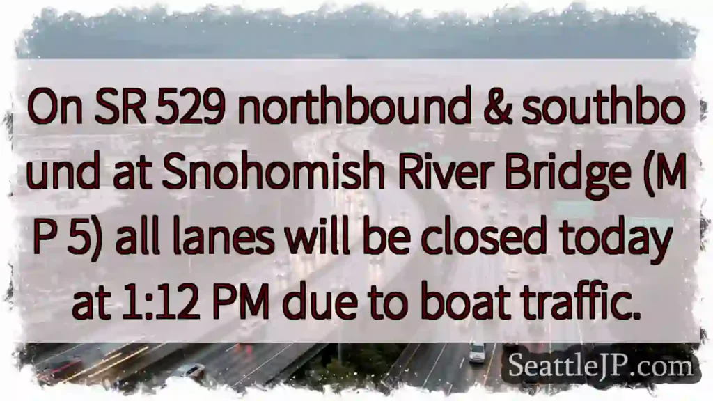 On SR 529 northbound & southbound at Snohomish