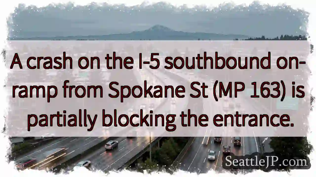 I-5 On-Ramp Crash: Partial Blockage