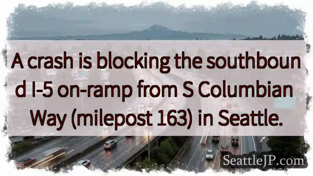 I-5 On-Ramp Blocked - Seattle