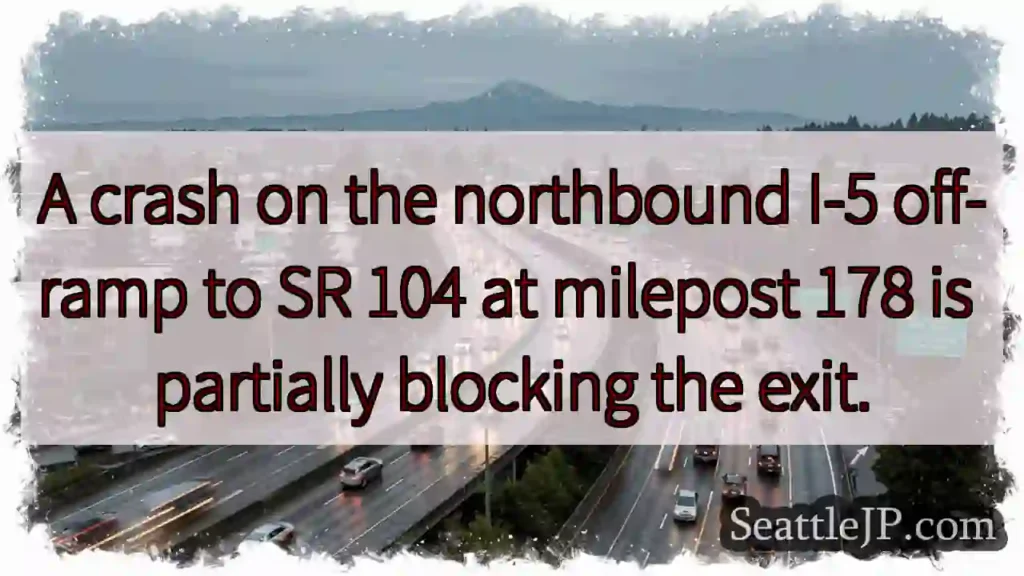 I-5 Crash: Partial Exit Blockage