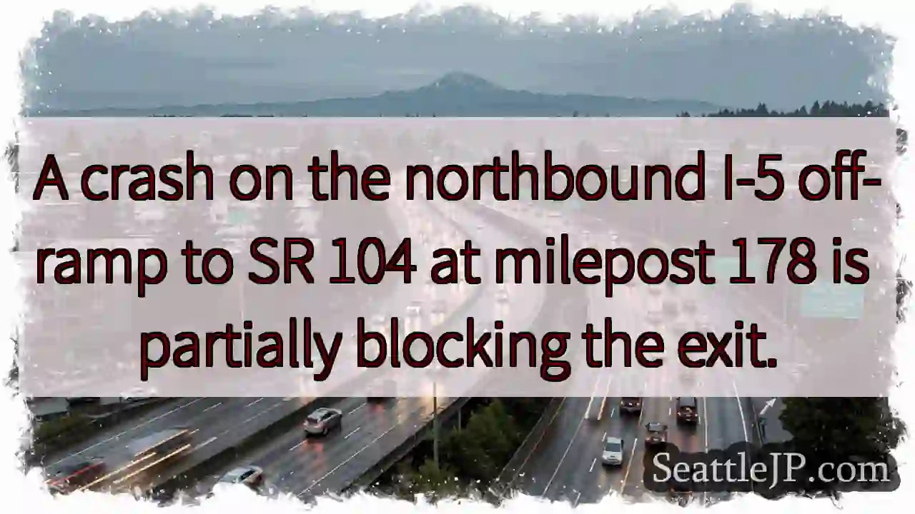 I-5 Crash: Partial Exit Blockage