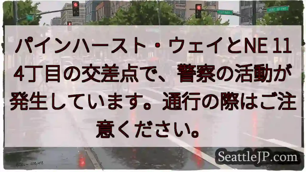警察活動中！通行注意