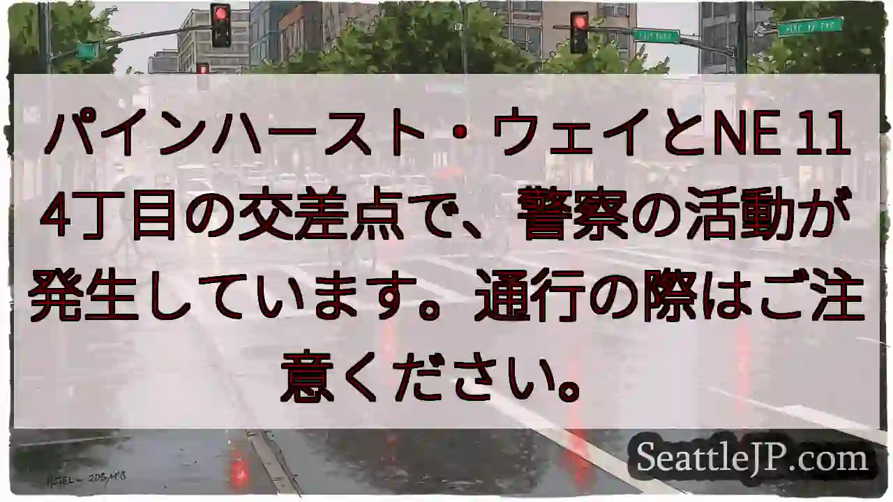 警察活動中！通行注意