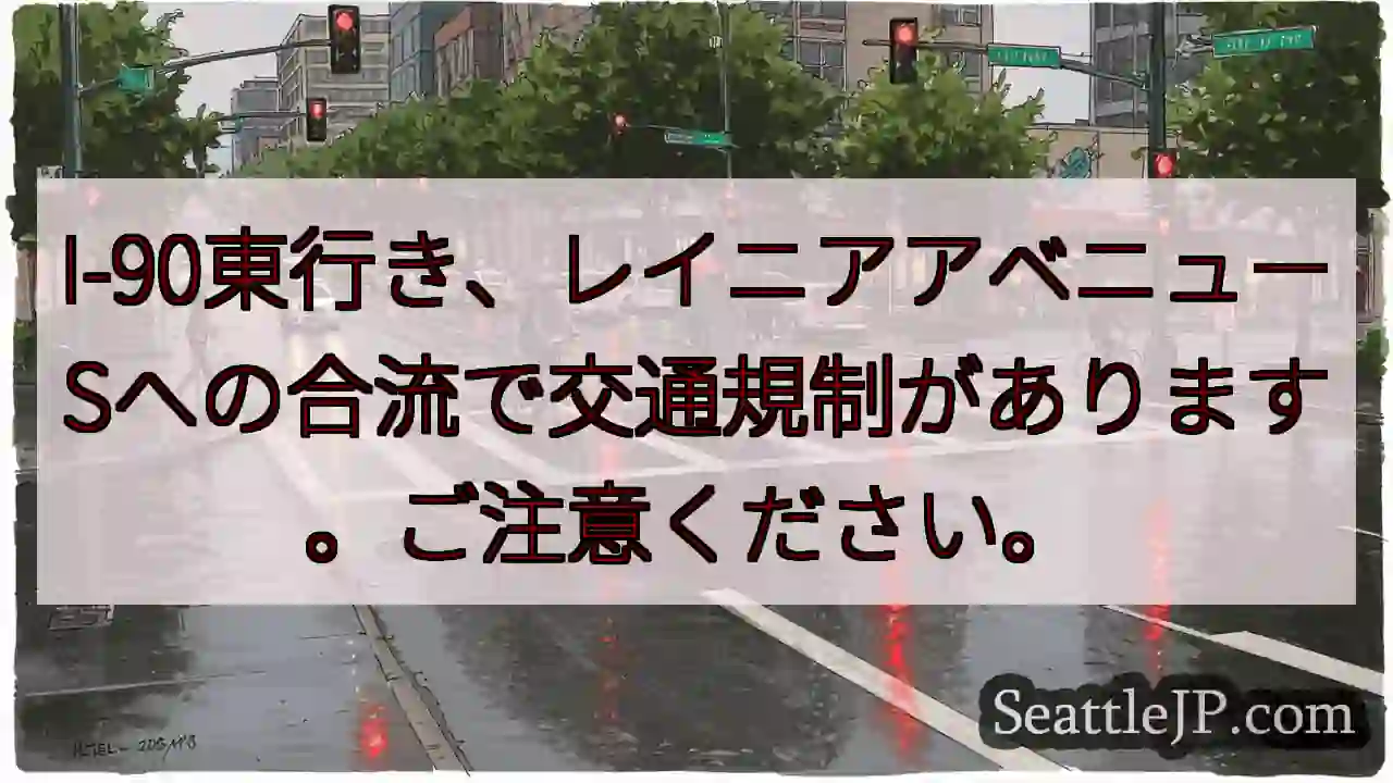 I-90合流注意！レイニアアベニューS