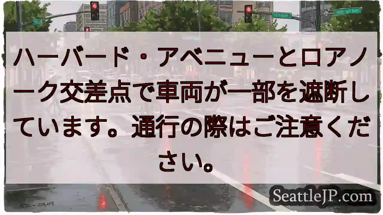 渋滞注意！ハーバード・ロアノーク交差点