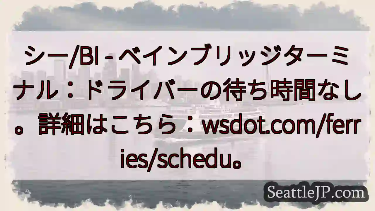 待ち時間なし！フェリー情報はこちら