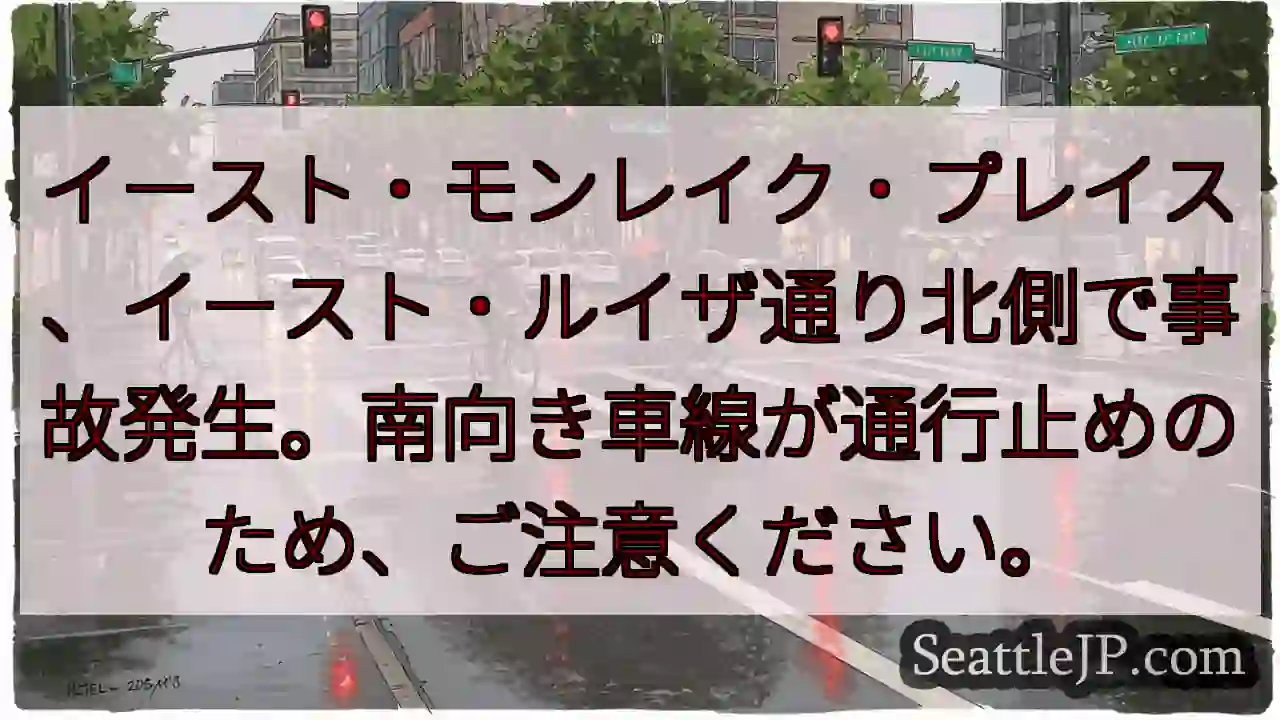 事故発生！ルイザ通り通行止め