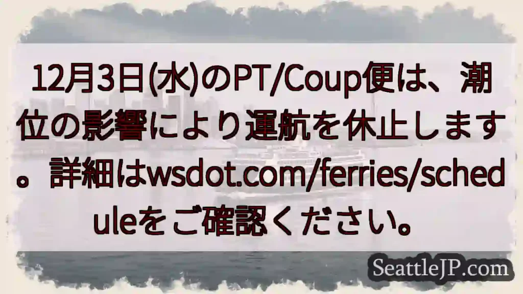 12/3 航行休止：潮位の影響