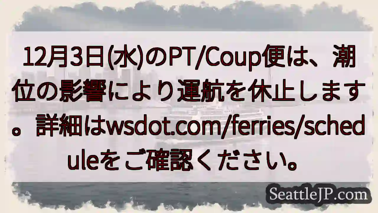 12/3 航行休止：潮位の影響