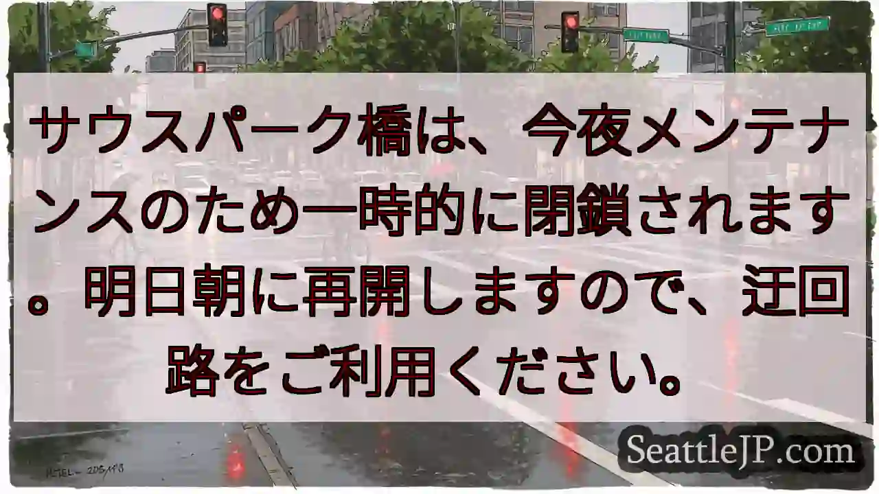 今夜、サウスパーク橋 閉鎖！